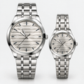 His & Hers Silver Couple Watch Set