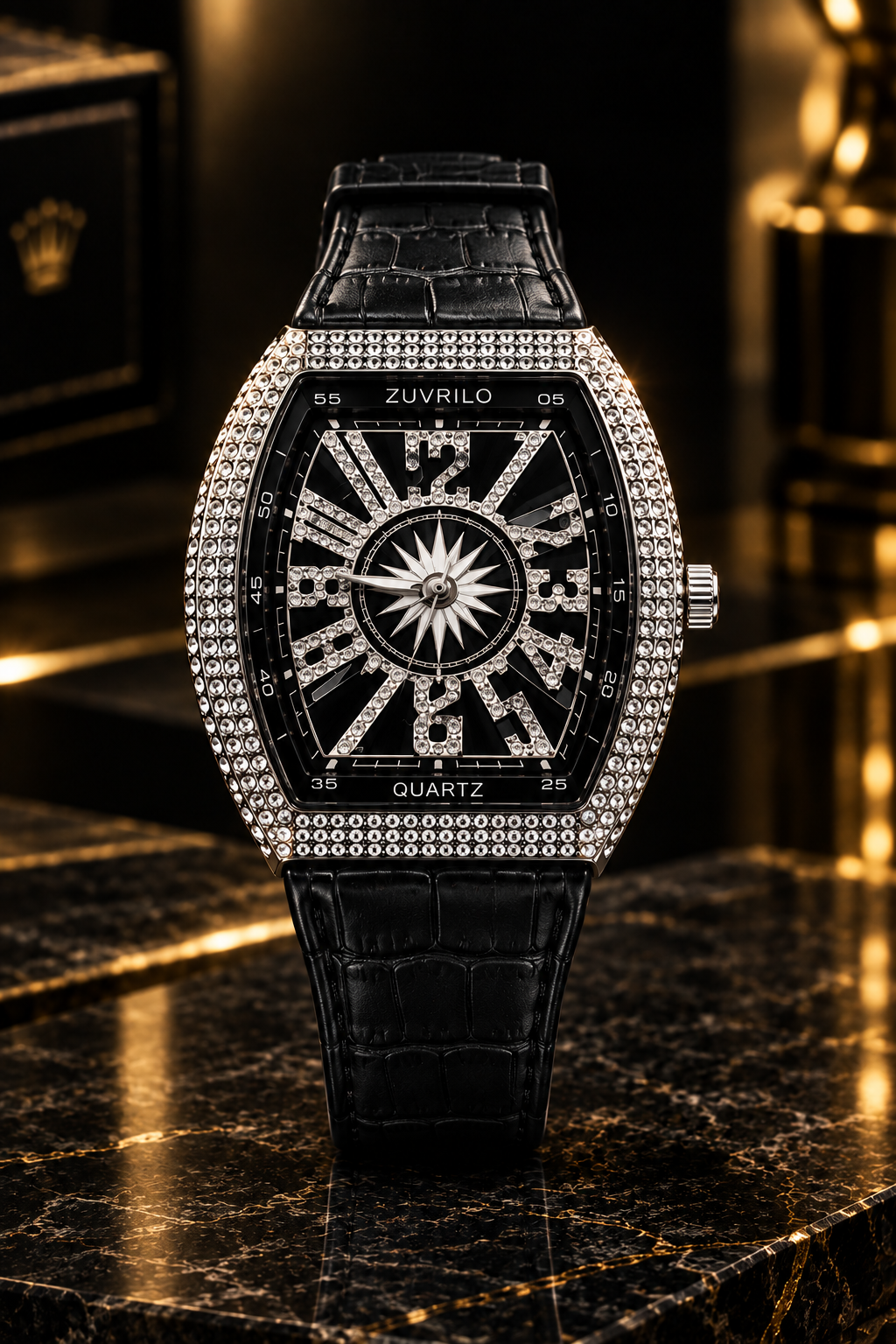 Rhinestone Cushion Watch