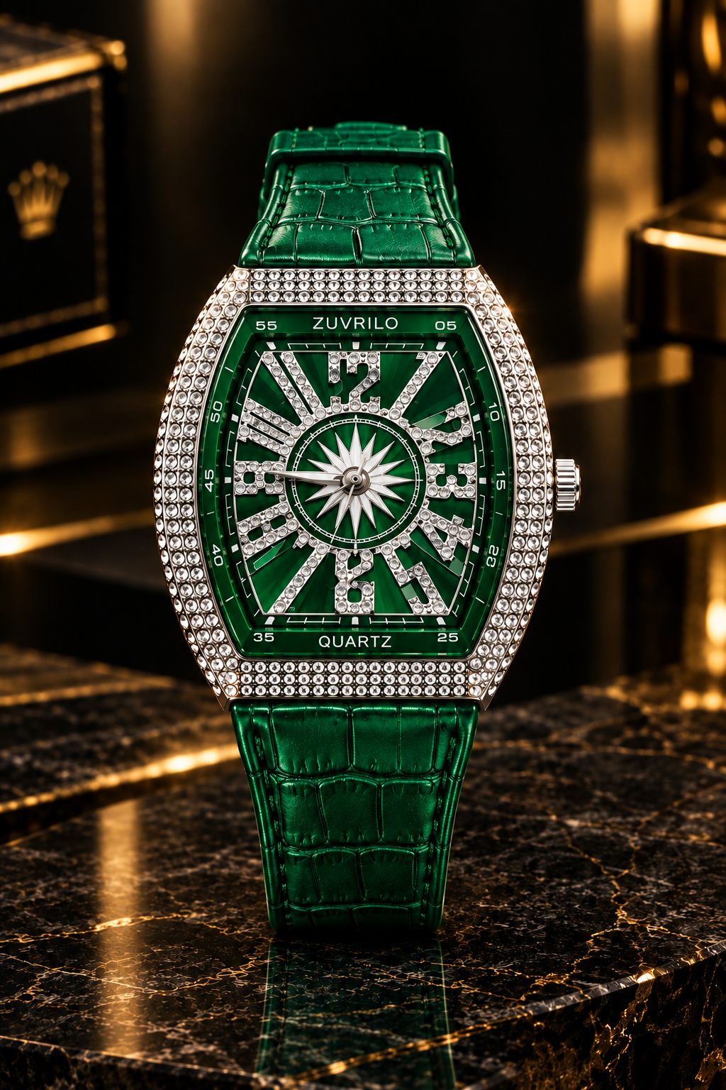Rhinestone Cushion Watch