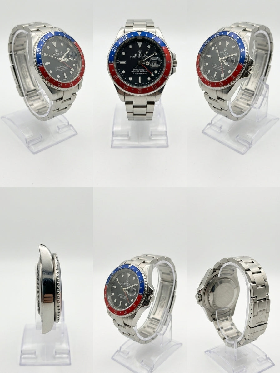 GMT-Style Blue & Red Watch