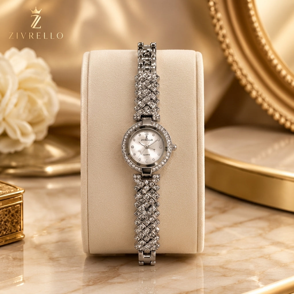 Women's Crystal Lattice Bracelet Watch