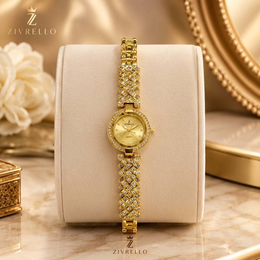 Women's Crystal Lattice Bracelet Watch