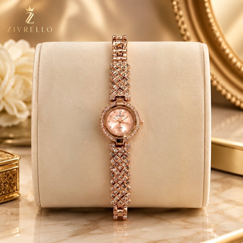 Women's Crystal Lattice Bracelet Watch