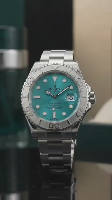Turquoise Dial Steel Watch