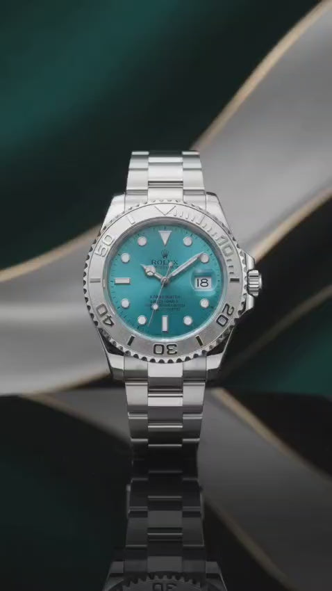 Turquoise Dial Steel Watch